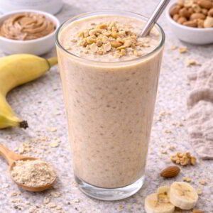 Banana Peanut Shake healthy protein energy drink