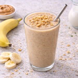 Peanut Banana Vegan Shake healthy plant based protein drink